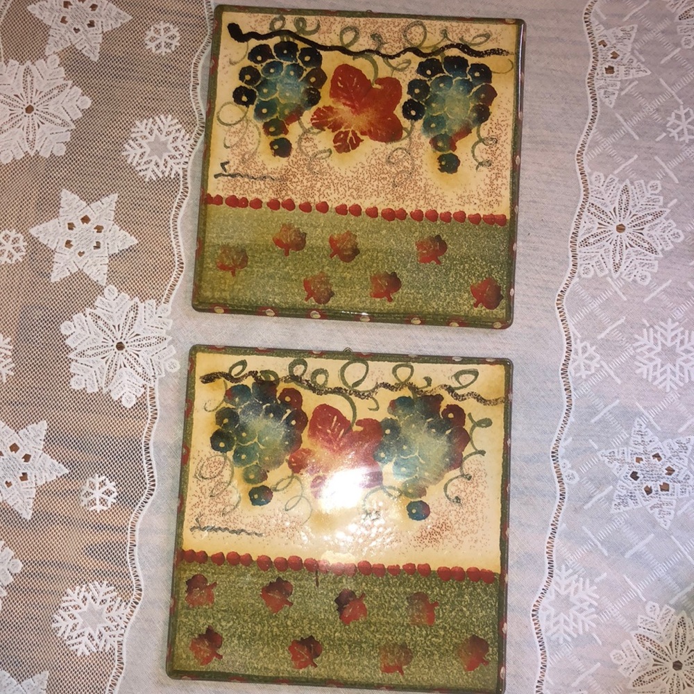 2 Modigliani Italian tiles. Hand painted.
